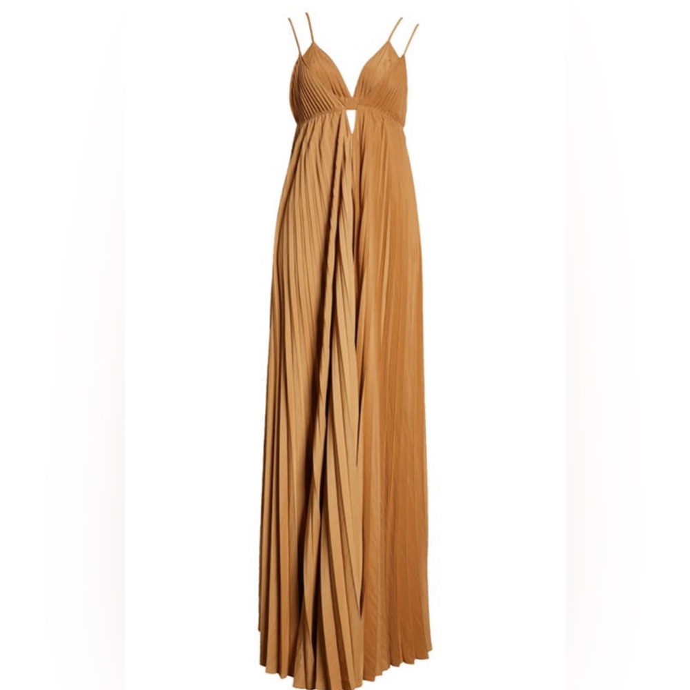 A.L.C. Arianna Cutout Pleated Maxi Dress Size 6